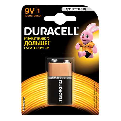 Батарейка Duracell 9V 1 шт в ТехноПорт