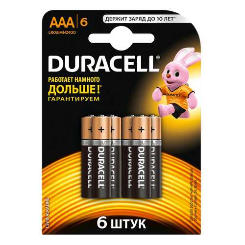 Батарейка Duracell Basic LR03 6 шт в ТехноПорт