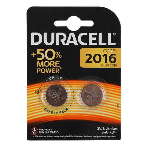 Батарейка Duracell CR2016-2BL 2 шт в ТехноПорт