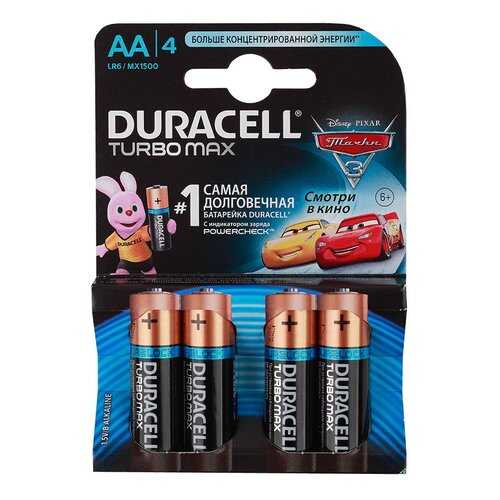 Батарейка Duracell Turbo Max AA 4 шт в ТехноПорт