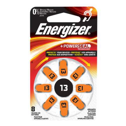 Батарейка Energizer Hearing Zinc Air 13 DP-8 8 шт в ТехноПорт