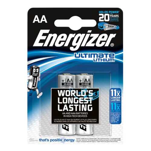 Батарейка Energizer Ultimate lithium AA FSB2 2 шт в ТехноПорт