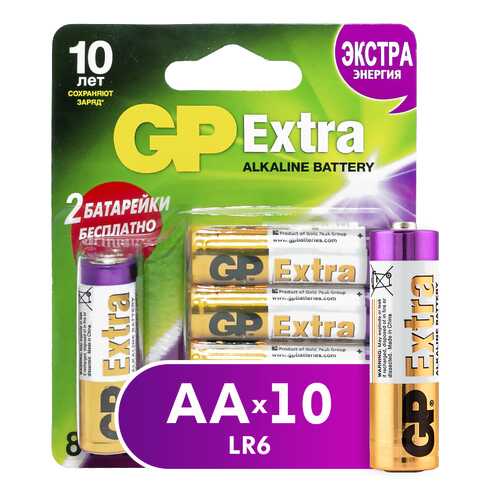 Батарейка GP Extra AA (15AX8/2-2CR10 /240) 10 шт в ТехноПорт