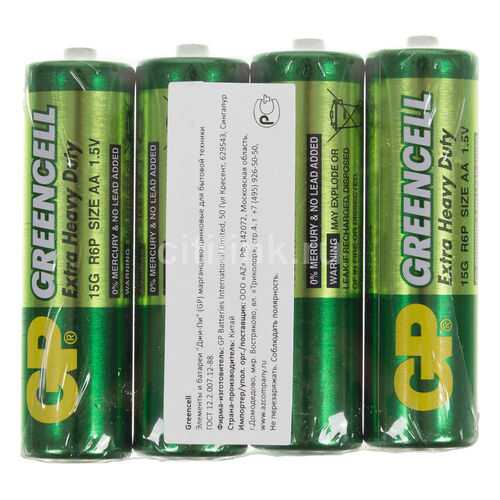 Батарейка GP Greencell AA R06-4BL 15G-2CR4 4 шт в ТехноПорт