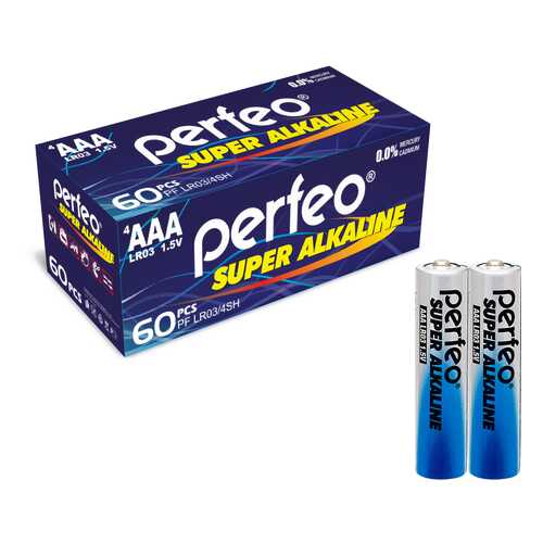 Батарейка Perfeo LR03/2SH Super Alkaline 60 шт в ТехноПорт