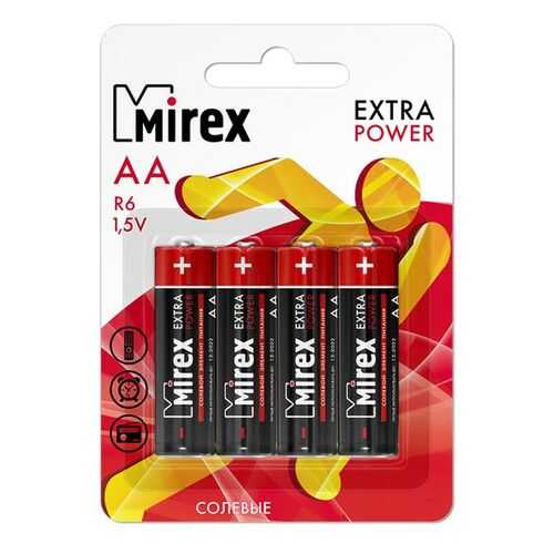 Батарейка солевая Mirex R6/AA 1,5V 4 шт в ТехноПорт