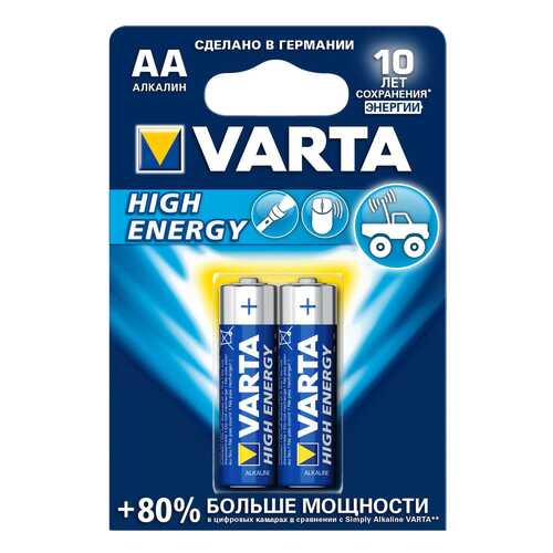 Батарейка Varta High Energy LR6-2BL 2 шт в ТехноПорт