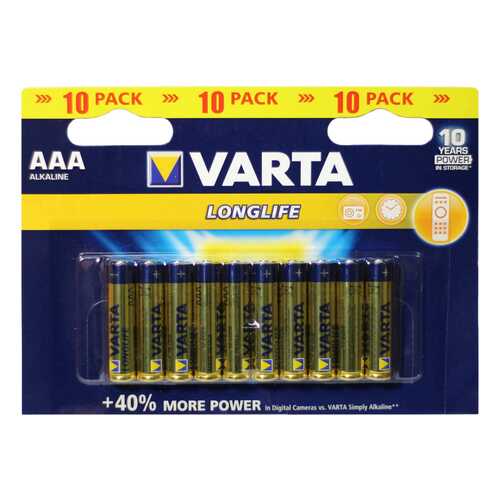 Батарейка Varta Longlife AAА 10 шт в ТехноПорт