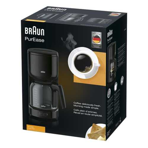 Кофеварка капельного типа Braun KF 3120 Black в ТехноПорт