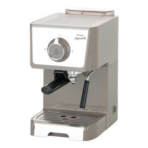 Кофеварка рожкового типа Inhouse Coffeebello Grey/Beige (ICM1802WG) в ТехноПорт