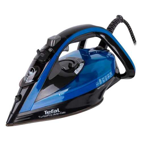 Утюг Tefal TurboPro Anti-Calc FV5648 Blue/Black в ТехноПорт