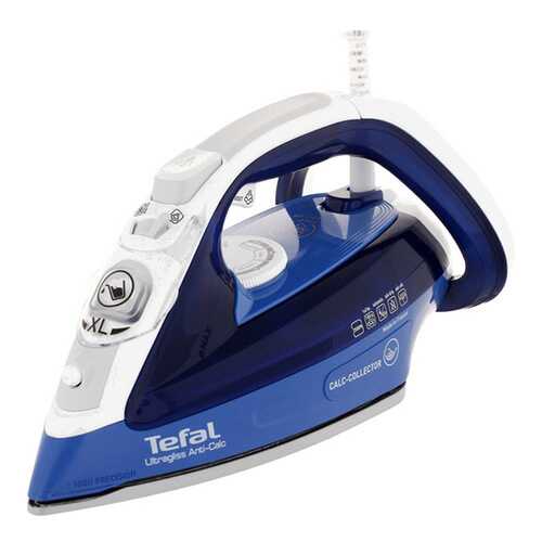 Утюг Tefal Ultragliss Anti-calc FV4964E0 White/Blue в ТехноПорт