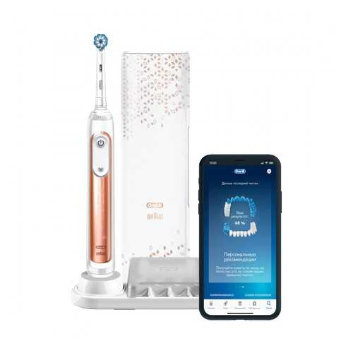 Электрическая зубная щетка Braun Oral-B GeniusX Sensi 20000N (D706.515.6X) Rose Gold в ТехноПорт