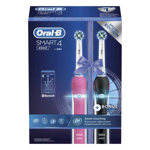 Электрическая зубная щетка Braun Oral-B Smart 4 4900 (D601.252.3H) в ТехноПорт