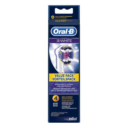 Насадка для зубной щетки Braun Oral-B EB18 3D White 3+1шт в ТехноПорт